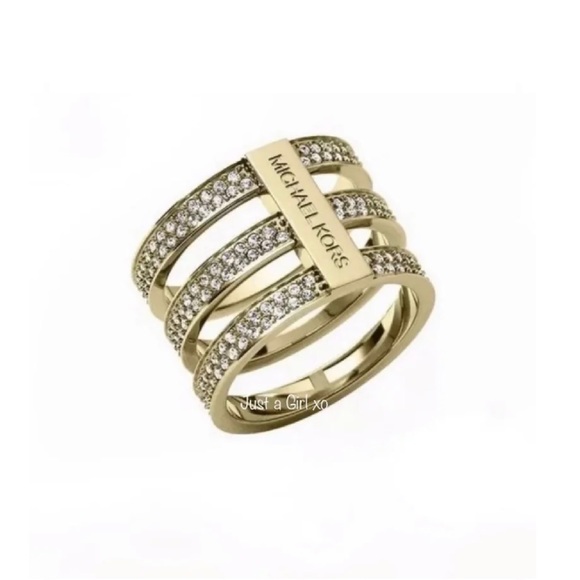 Michael Kors Jewelry - Michael Kors Gold-Tone Pave Ring